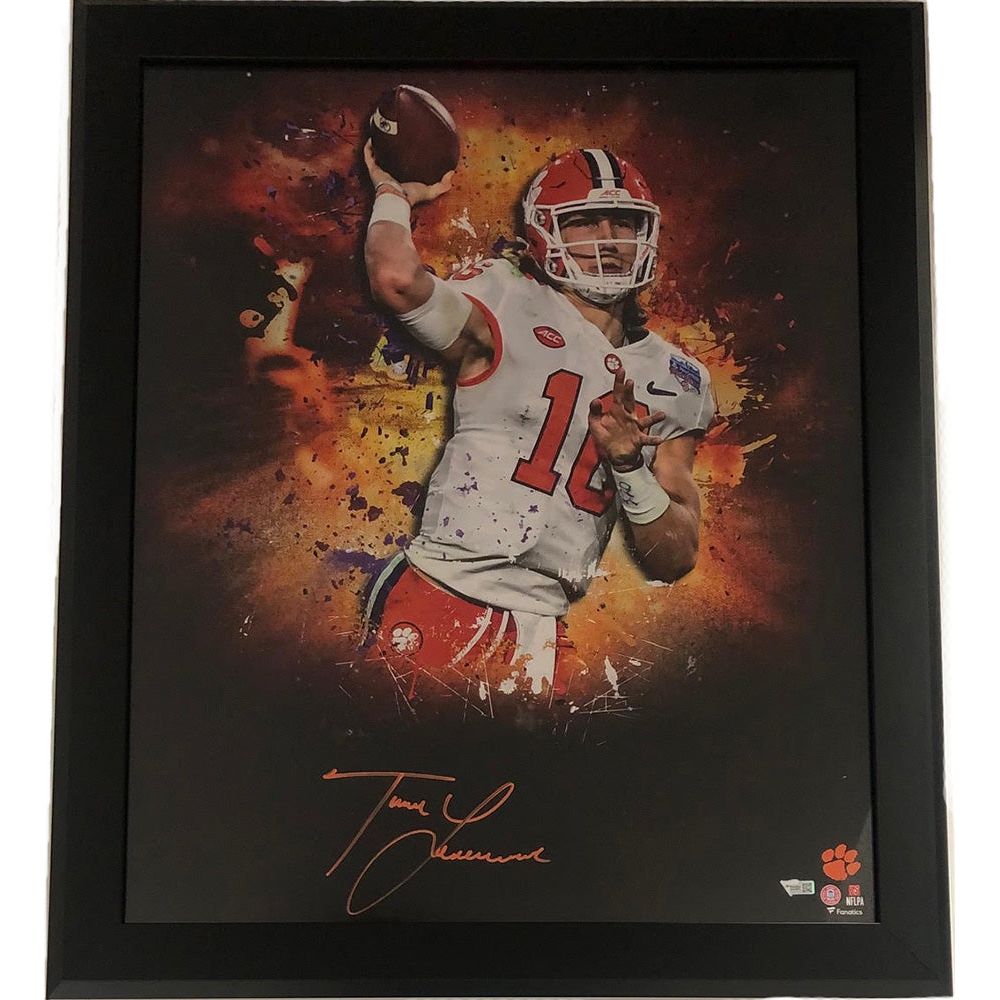 TREVOR LAWRENCE Autographed Clemson "In Focus" 20 x 24 Photograph FANATICS