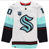 MATT BENIERS Autographed Seattle Kraken "NHL Debut 4/12/22" Authentic White Jersey FANATICS