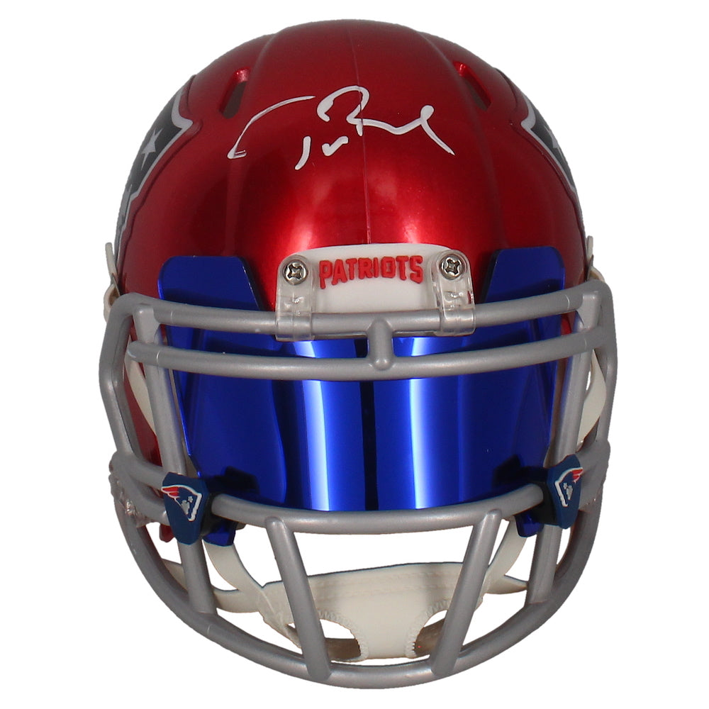 Tom Brady Autographed Patriots Flash Speed Mini Helmet w/ Visor Fanatics