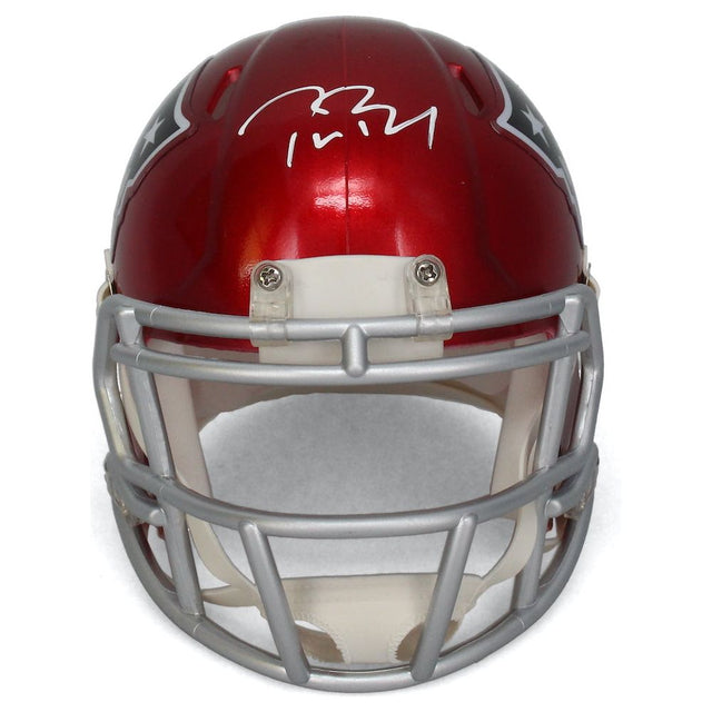 Tom Brady Autographed New England Patriots Speed Mini Flash Helmet Fanatics