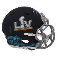 Tom Brady Autographed New England Patriots SB LV Logo Speed Mini Helmet Fanatics