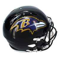 Zay Flowers Autographed Baltimore Ravens Speed Authentic Helmet Beckett