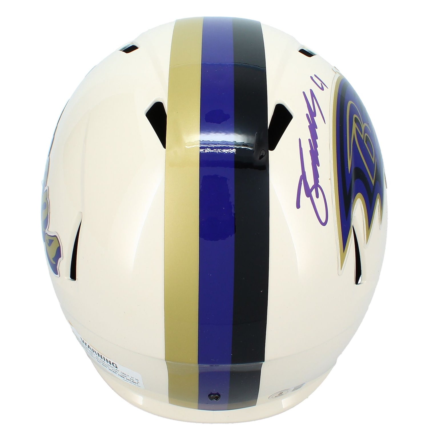 Zay Flowers Autographed Baltimore Ravens RETRO Speed Full Size Helmet Beckett