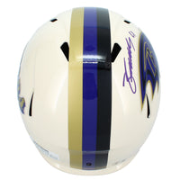 Zay Flowers Autographed Baltimore Ravens RETRO Speed Full Size Helmet Beckett