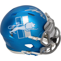 Jahmyr Gibbs Autographed Lions Alt. Mini Speed Helmet w/Visor Fanatics