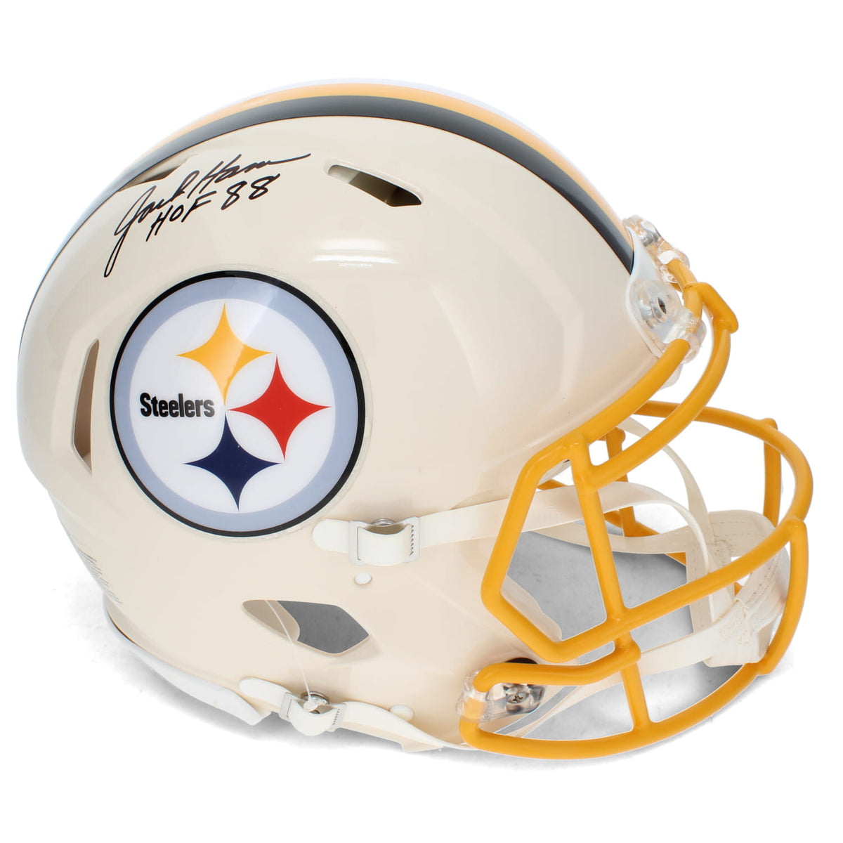 Jack Ham Pittsburgh Steelers Autographed/Inscribed "HOF 88" Retro Speed Authentic Helmet Beckett