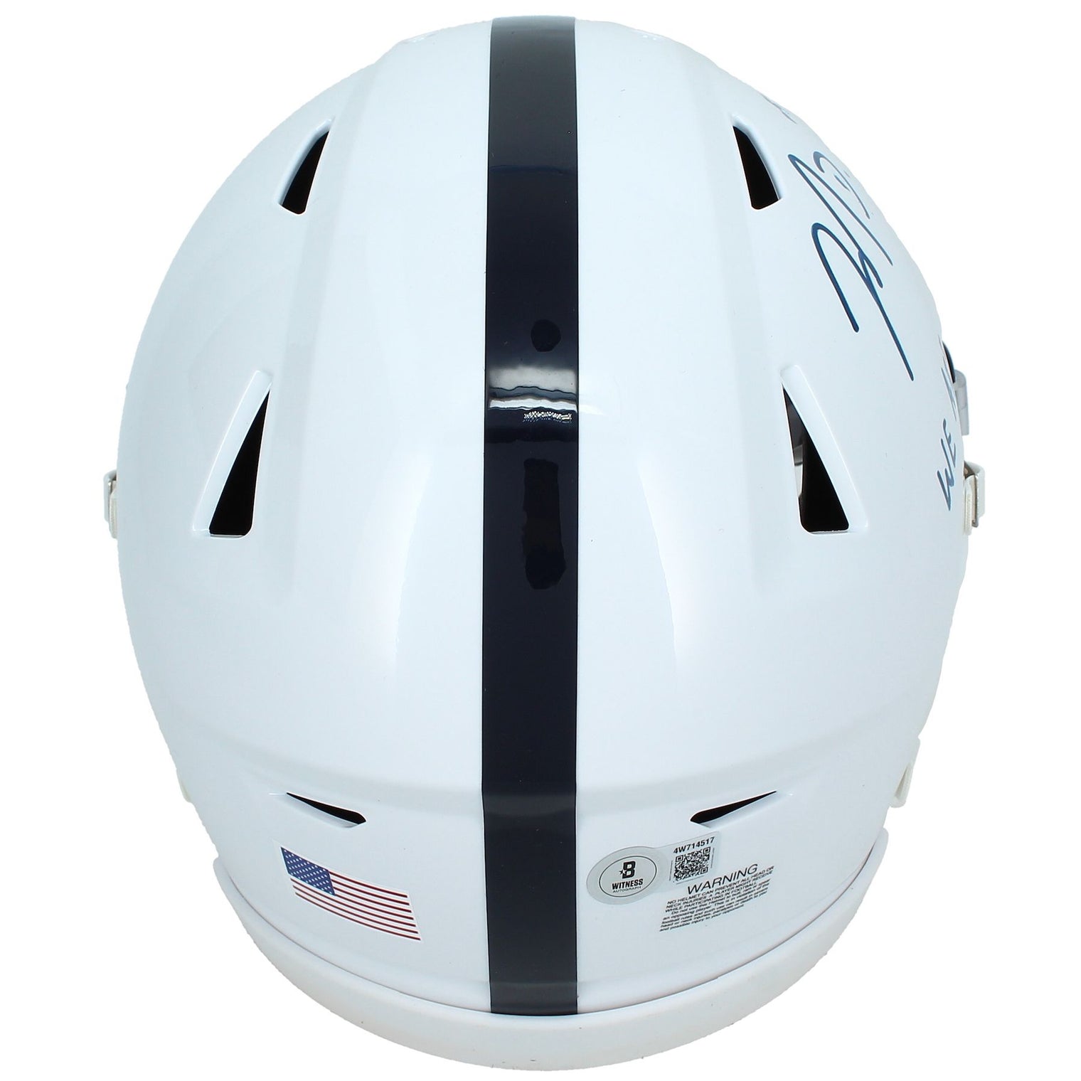Jahan Dotson Autographed/Inscribed "WE ARE..." Penn St. Nittany Lions Speedflex Midi Helmet Beckett