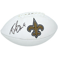 Drew Brees Autographed New Orleans Saints White Panel Football Beckett Witnessed