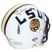 Ja'Marr Chase Autographed LSU Tigers White Alternate Speed Authentic Helmet Beckett