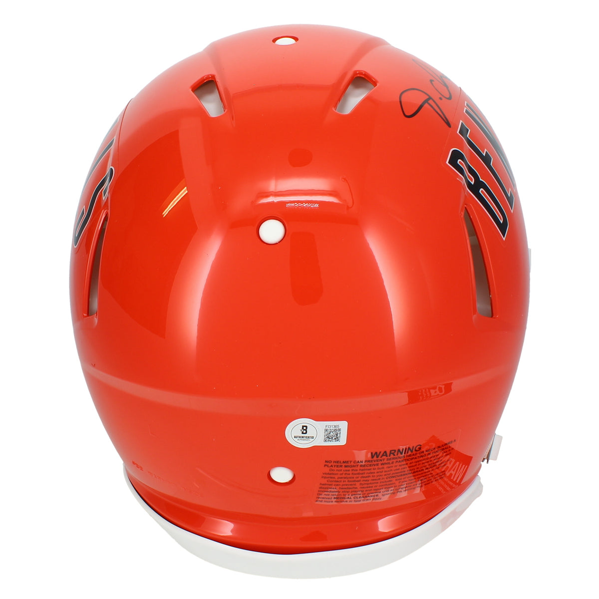 Ja'Marr Chase Autographed Cincinnati Bengals 1968-79 Throwback Speed Authentic Helmet Beckett