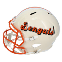 Ja'Marr Chase Autographed Cincinnati Bengals RETRO Speed Full Size Helmet Beckett