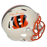 Ja'Marr Chase Autographed Cincinnati Bengals RETRO Speed Full Size Helmet Beckett