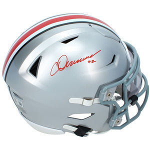 Chris Olave Autographed Ohio State Buckeyes Speedflex Midi Helmet Beckett