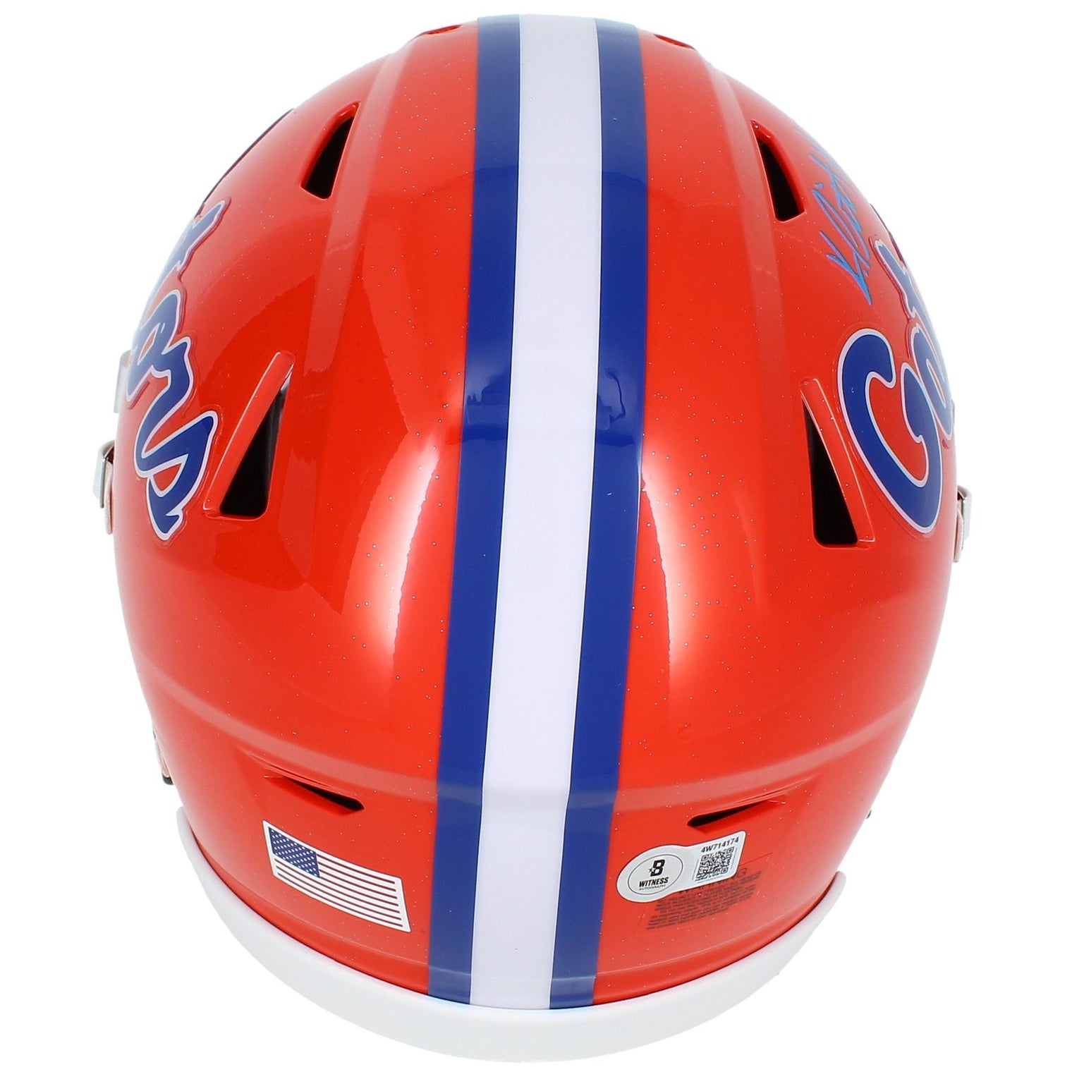 Kyle Pitts Autographed Florida Gators Speedflex Midi Helmet Beckett Witnessed