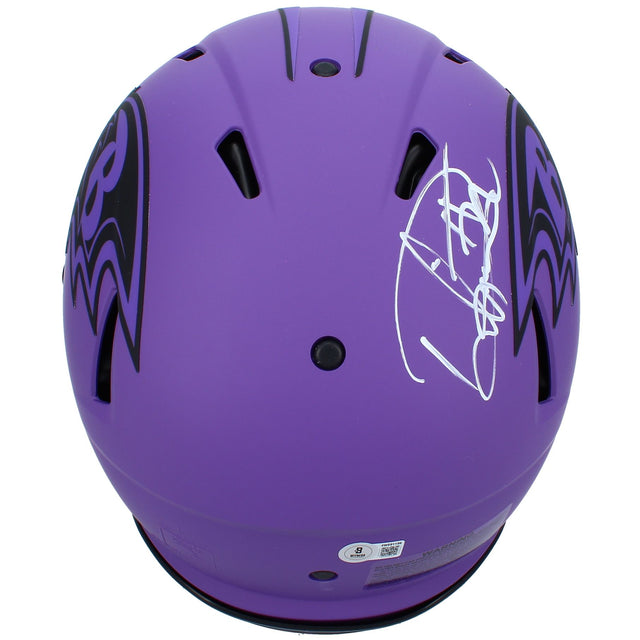 Derrick Henry Autographed Baltimore Ravens RAVE Speed Authentic Helmet Beckett