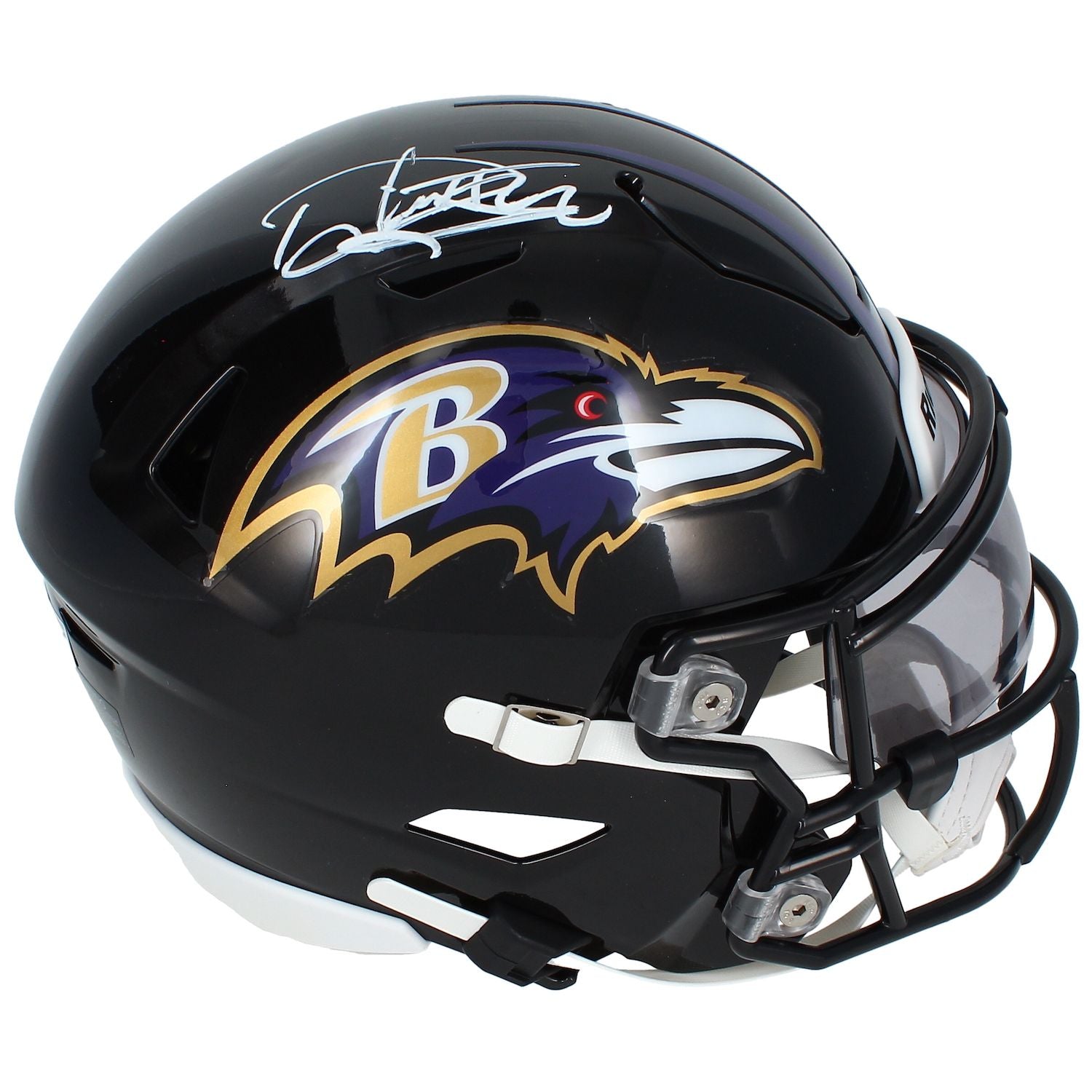 Derrick Henry Autographed Baltimore Ravens Speedflex Midi Helmet Beckett