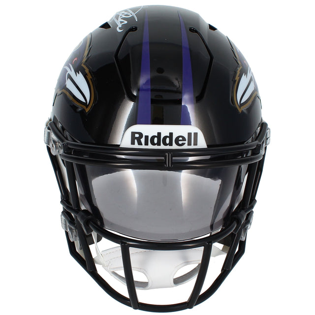Derrick Henry Autographed Baltimore Ravens Speedflex Midi Helmet Beckett