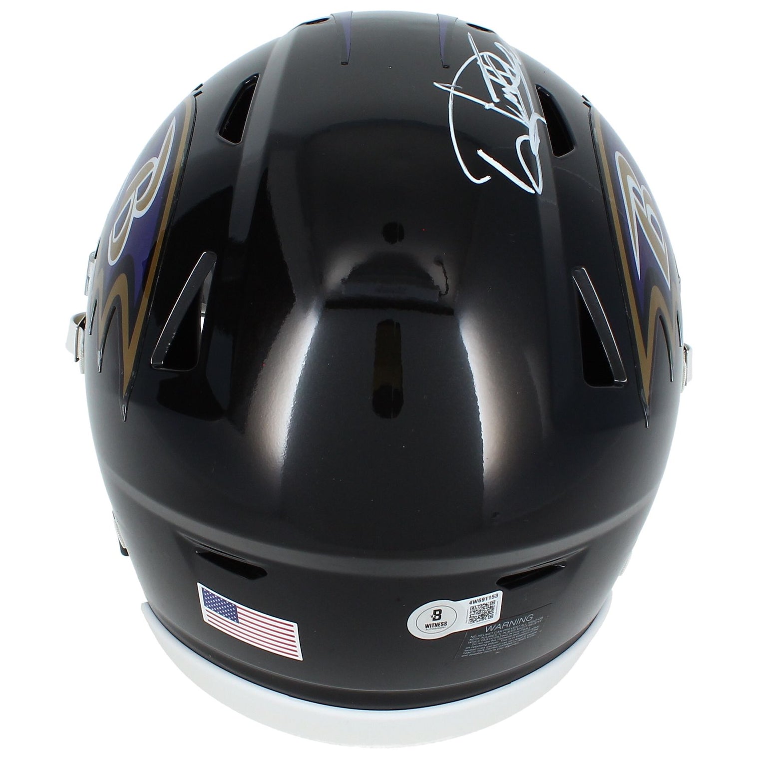 Derrick Henry Autographed Baltimore Ravens Speedflex Midi Helmet Beckett