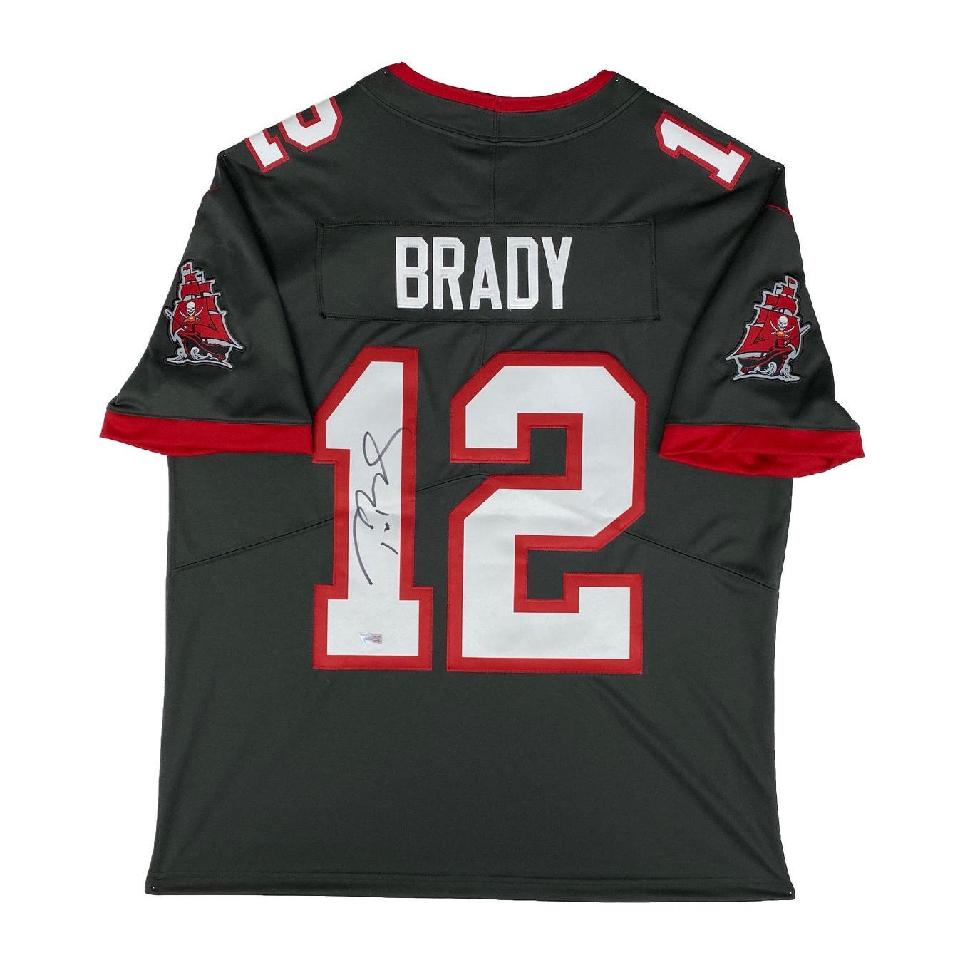 TOM BRADY Autographed Tampa Bay Buccaneers Pewter Nike Limited Jersey FANATICS