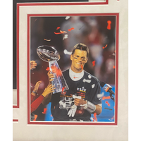 Tom Brady Autographed Buccaneers 42" x 34" Framed Nike Limited Pewter Jersey Fanatics