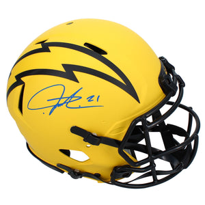 LaDainian Tomlinson Autographed Los Angeles Chargers RAVE Speed Authentic Helmet Beckett