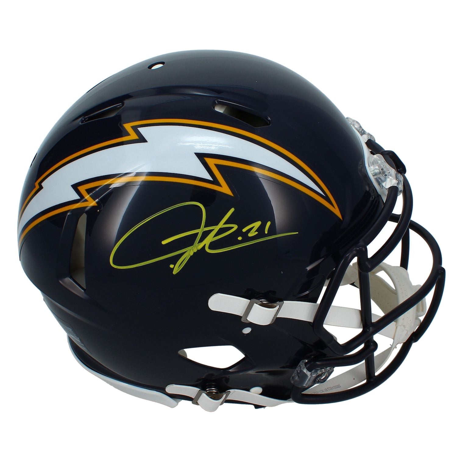 LaDainian Tomlinson Autographed Chargers 1988-06 Throwback Speed Authentic Helmet Beckett