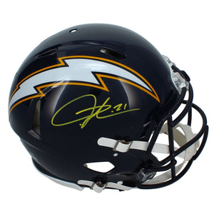 LaDainian Tomlinson Autographed Chargers 1988-06 Throwback Speed Authentic Helmet Beckett