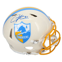 LaDainian Tomlinson Autographed Los Angeles Chargers RETRO Speed Authentic Helmet Beckett