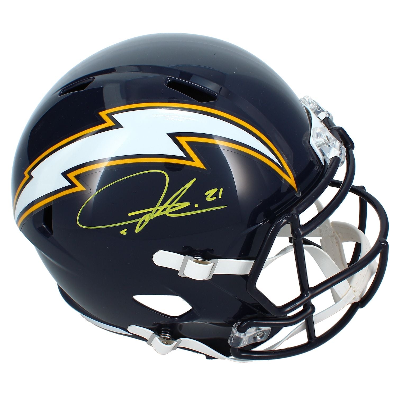 LaDainian Tomlinson Autographed Chargers 1988-06 Throwback Speed Full Size Helmet Beckett
