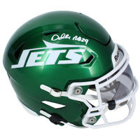 Darrelle Revis Autographed (White) New York Jets Speedflex Midi Helmet Beckett