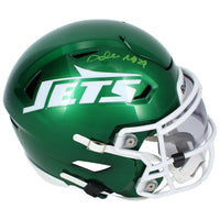 Darrelle Revis Autographed (Green) New York Jets Speedflex Midi Helmet Beckett