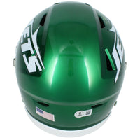 Darrelle Revis Autographed (Green) New York Jets Speedflex Midi Helmet Beckett