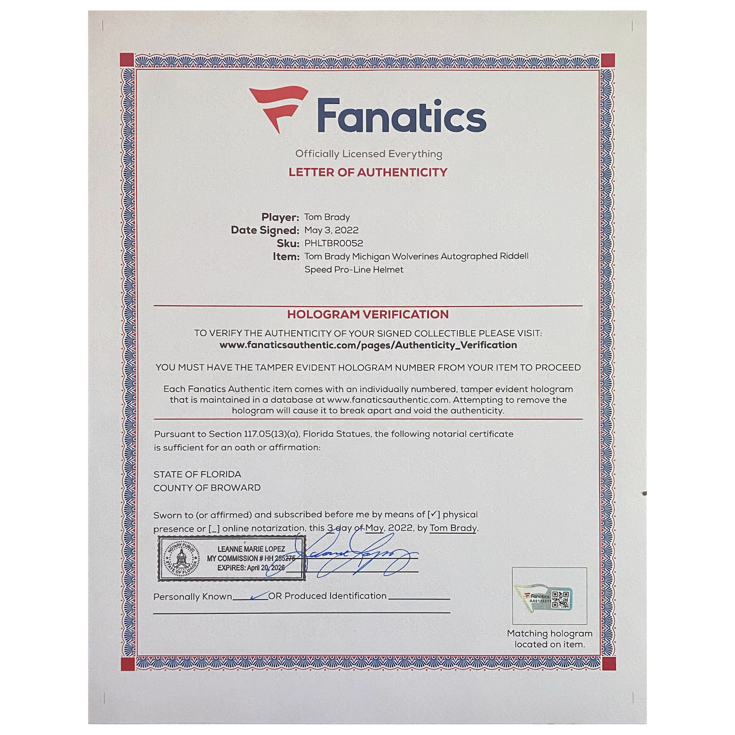 Tom Brady Autographed Michigan Authentic Speed Helmet Fanatics