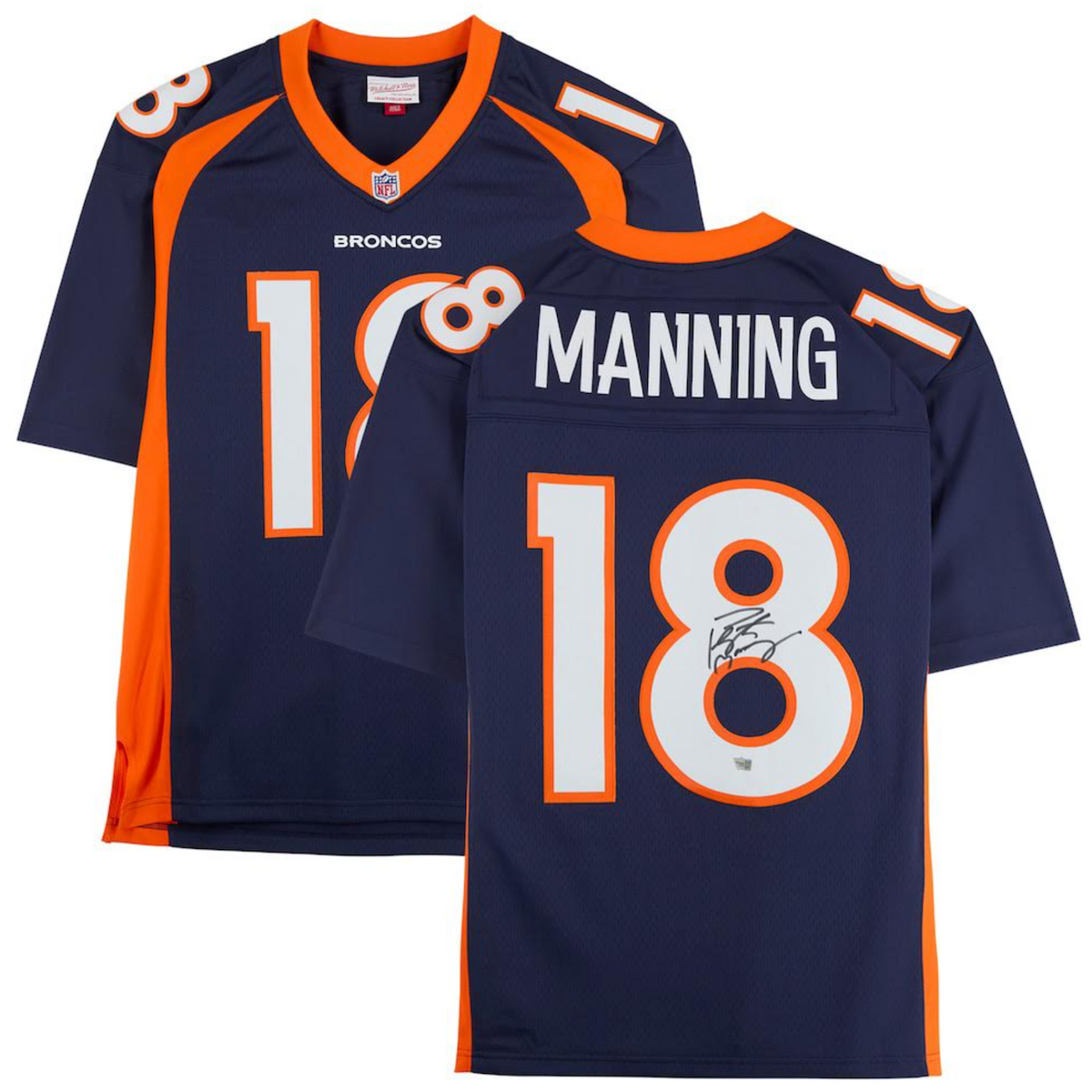 Peyton Manning Autographed Denver Broncos Nike Navy Blue Elite Jersey Fanatics