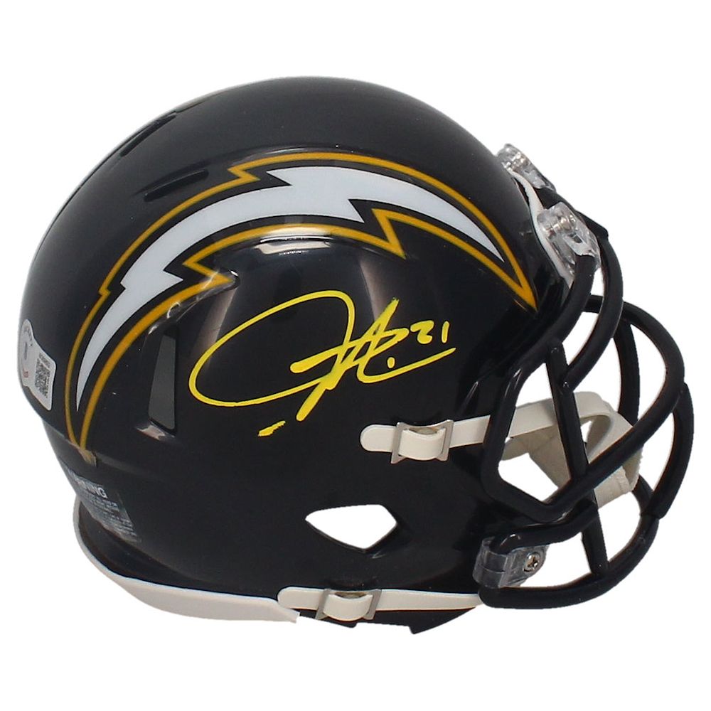 LaDainian Tomlinson Autographed Chargers Throwback Speed Mini Helmet Beckett