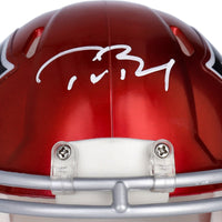 TOM BRADY Autographed New England Patriots Flash Speed Mini Helmet FANATICS