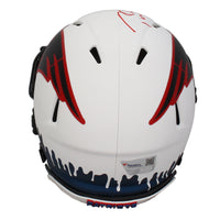 Tom Brady Autographed Patriots Lunar Eclipse Custom Drip Mini Helmet Fanatics