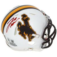 Josh Allen Autographed Wyoming Cowboys Speed Mini Helmet Beckett