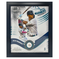 Julio Rodriguez Mariners Framed 15" x 17" Game Used Baseball Collage LE 50