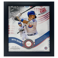 Seiya Suzuki Chicago Cubs Framed 15" x 17" Game Used Baseball Collage LE 50