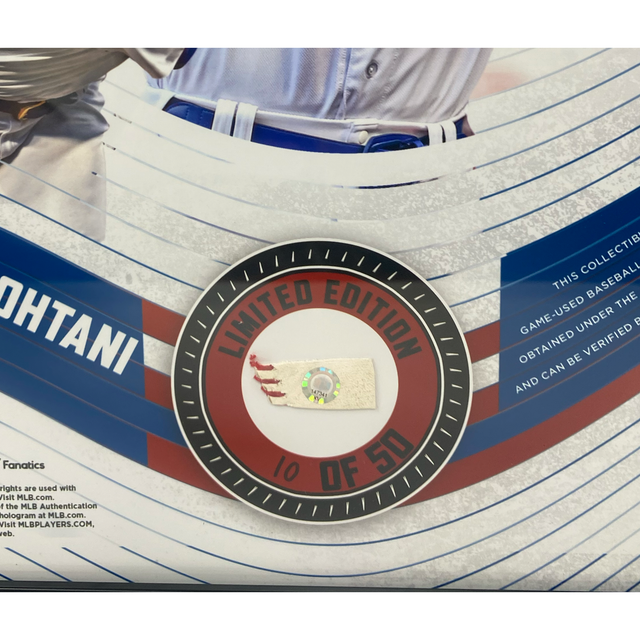 Shohei Ohtani Dodgers Framed 15" x 17" Game Used Baseball Collage LE 50