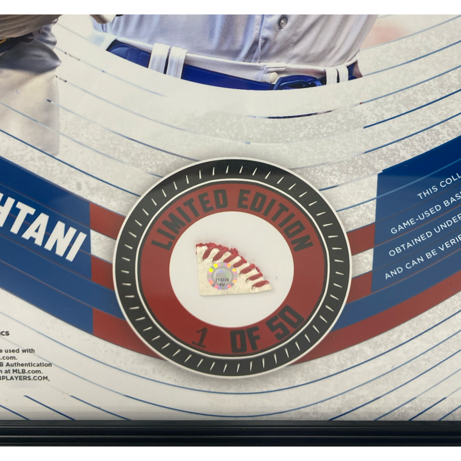 Shohei Ohtani Dodgers Framed 15" x 17" Game Used Baseball Collage LE 1/50