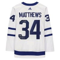 AUSTON MATTHEWS Autographed Toronto Maple Leafs 21/22 Rocket Richard Authentic White Jersey FANATICS