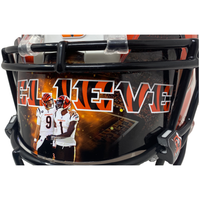 Joe Burrow / Ja'Marr Chase Cincinnati Bengals Autographed Authentic Helmet w/ Custom Visor Fanatics