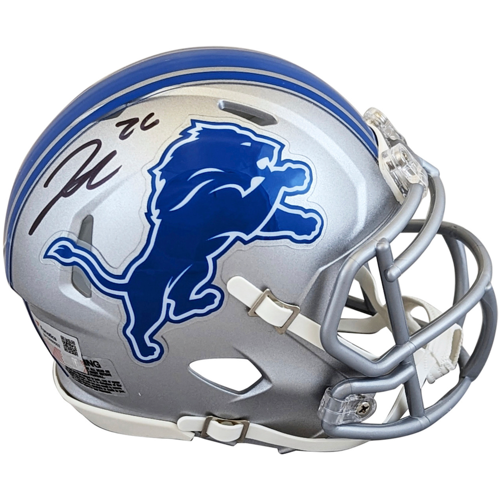 Jahmyr Gibbs Autographed Detroit Lions Mini Speed Helmet Fanatics