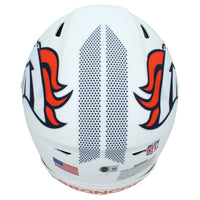 Bo Nix Autographed Denver Broncos White 2024 Alternate Speedflex Authentic Helmet Beckett