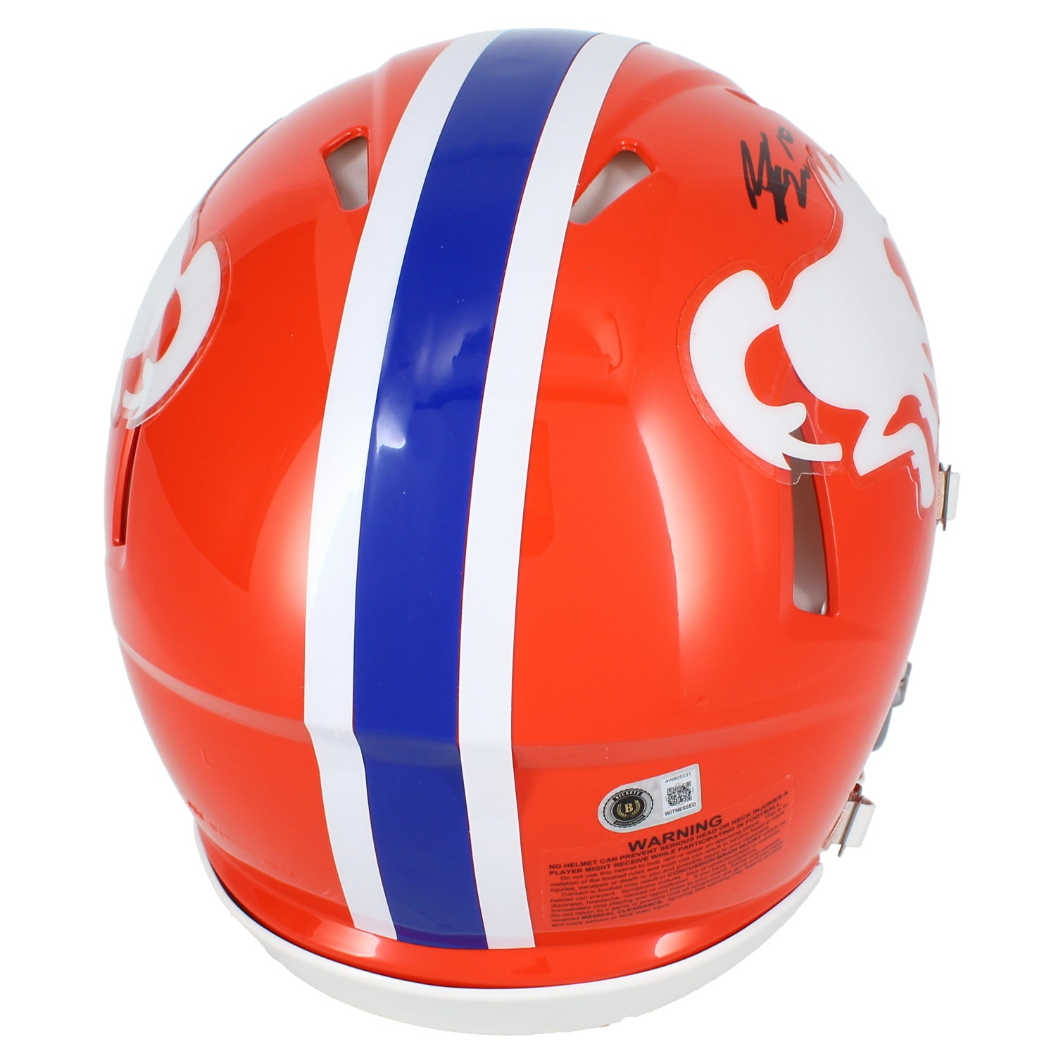 Bo Nix Autographed Denver Broncos 1966 Throwback Speed Authentic Helmet Beckett