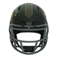 Sam Darnold Autographed Seattle Seahawks 2025 Salute to Service Speed Mini Helmet Beckett