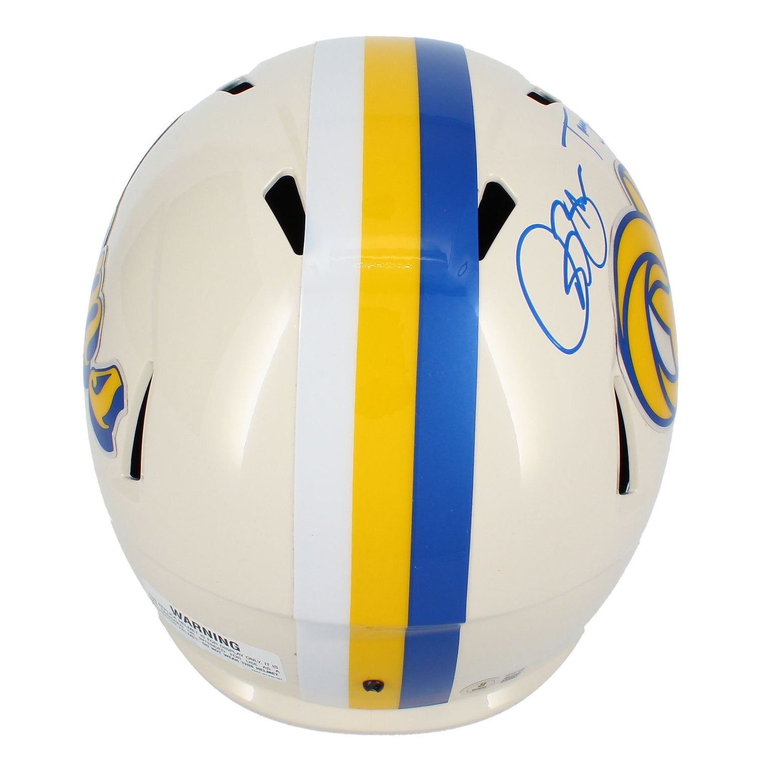 Isaac Bruce & Torry Holt Dual Autographed Los Angeles Rams RETRO Speed Full Size Helmet Beckett