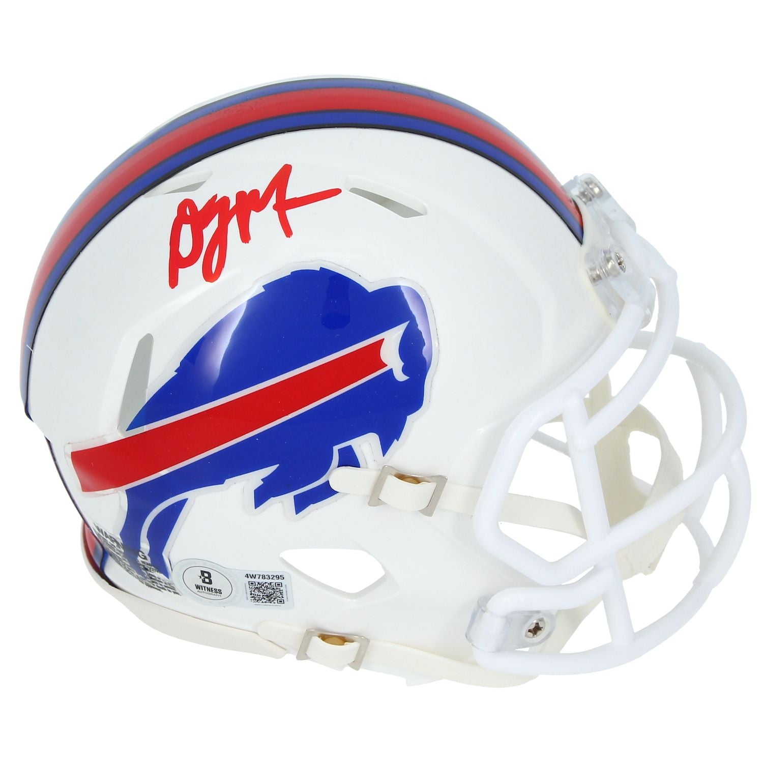 D.J. Moore Autographed Buffalo Bills Speed Mini Helmet Beckett Witnessed